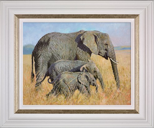 Family Outing by Tony Forrest - Framed Canvas on Board